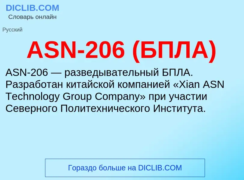 Τι είναι ASN-206 (БПЛА) - ορισμός