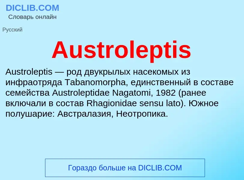 What is Austroleptis - definition