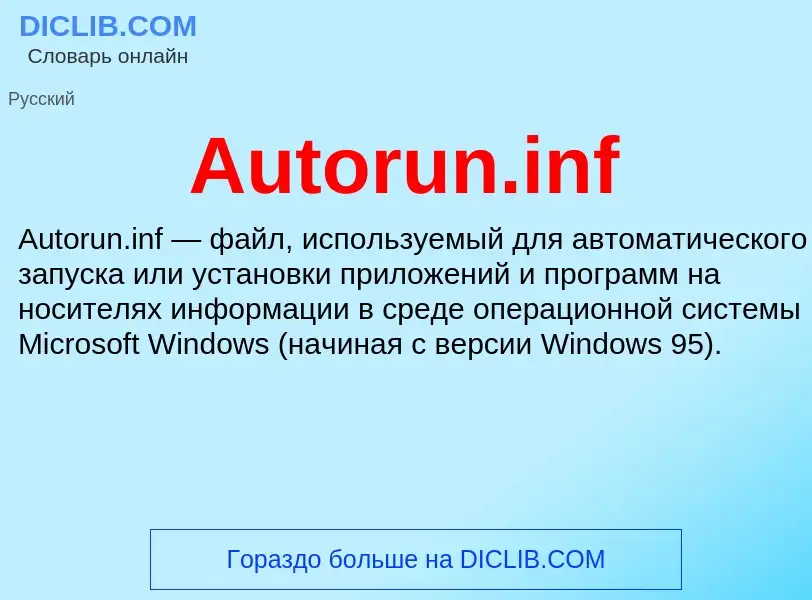 What is Autorun.inf - definition