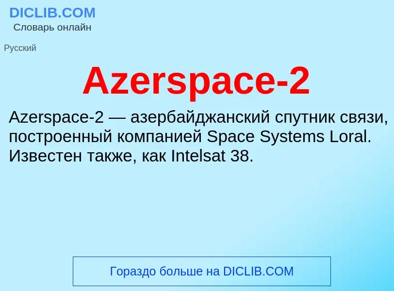 Was ist Azerspace-2 - Definition