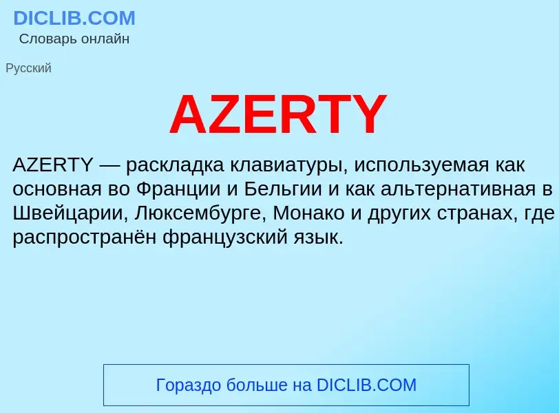 Τι είναι AZERTY - ορισμός