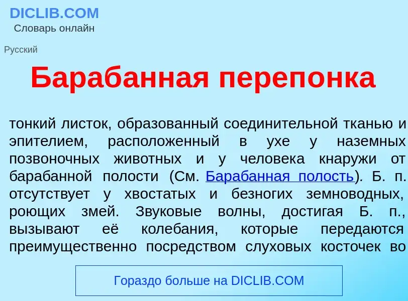 What is Бараб<font color="red">а</font>нная переп<font color="red">о</font>нка - meaning and definit