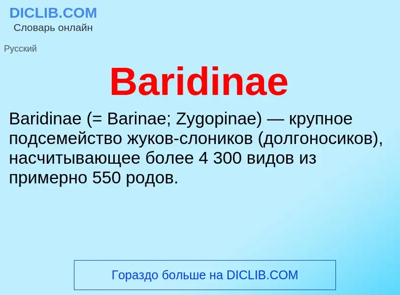 Τι είναι Baridinae - ορισμός