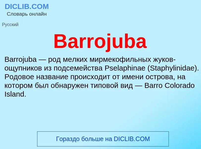 Τι είναι Barrojuba - ορισμός