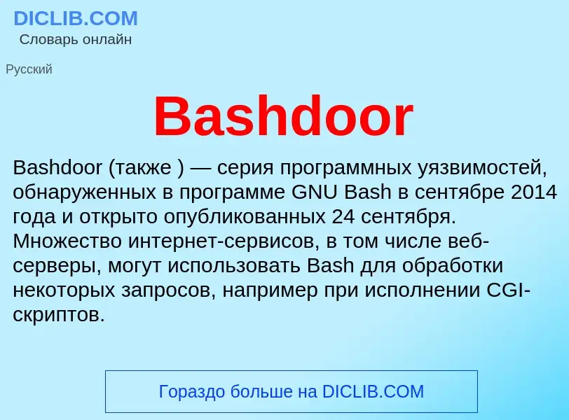 Τι είναι Bashdoor - ορισμός