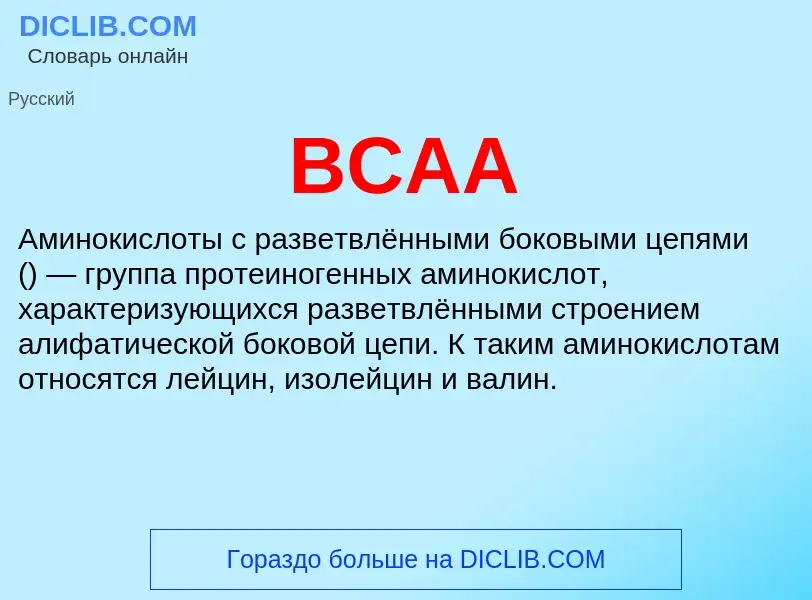 Was ist BCAA - Definition