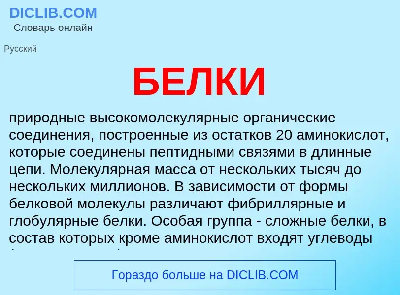 What is БЕЛКИ - definition