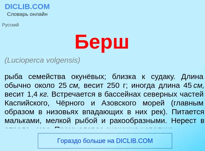 Wat is Берш - definition