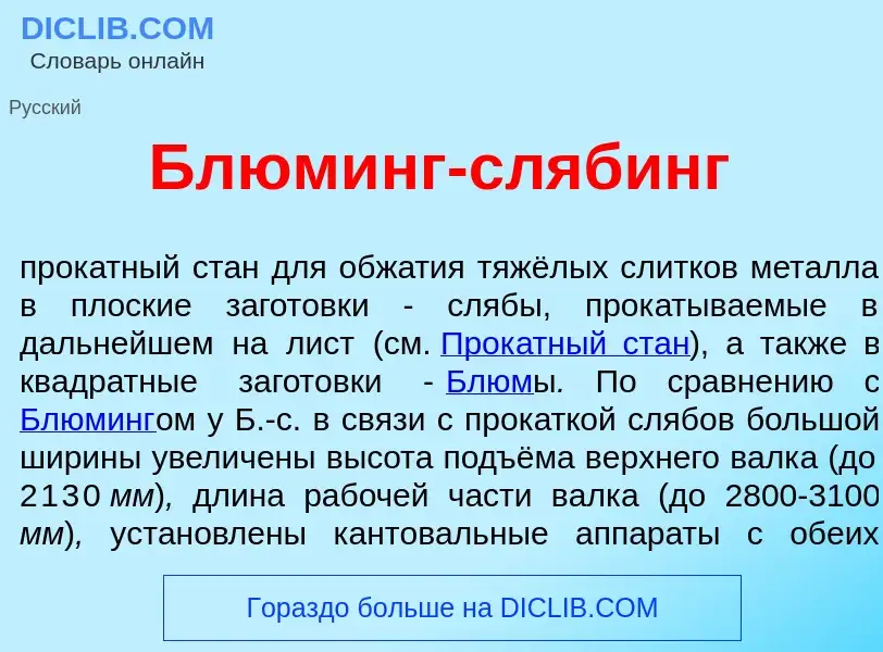 What is Бл<font color="red">ю</font>минг-сл<font color="red">я</font>бинг - definition