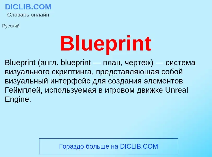 What is Blueprint - meaning and definition