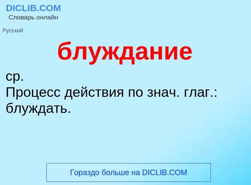 What is блуждание - definition