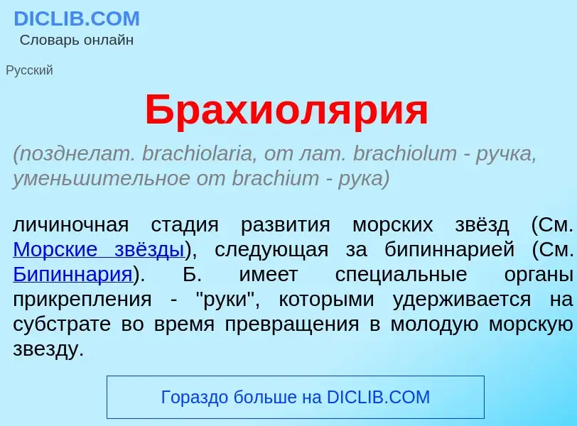 Что такое Брахиол<font color="red">я</font>рия - определение