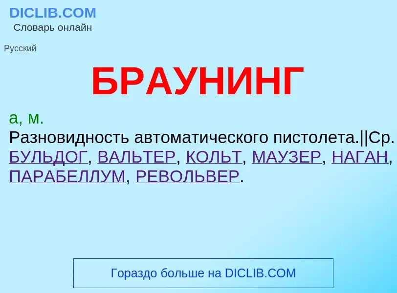 What is БРАУНИНГ - definition