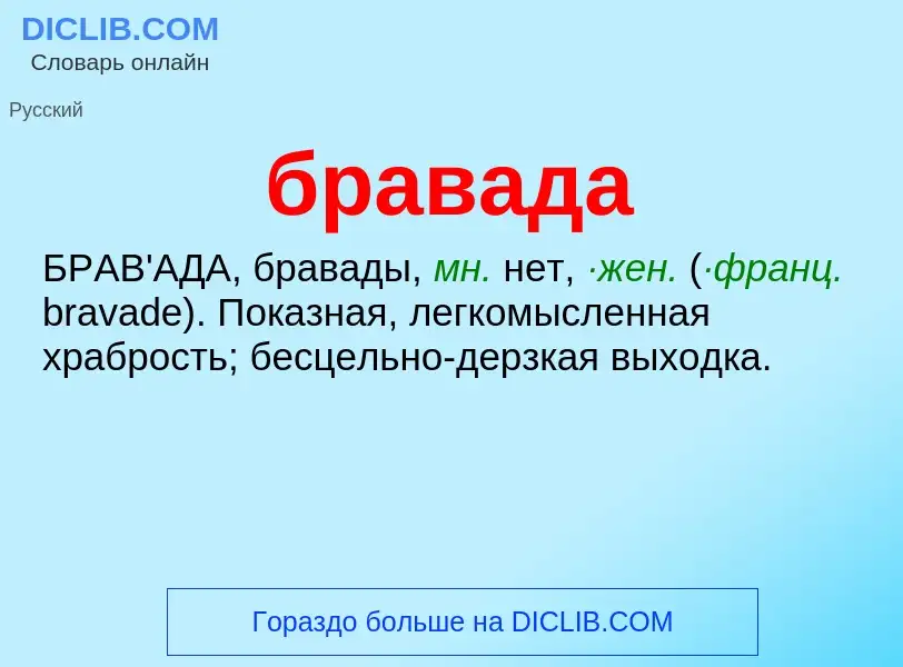 Τι είναι бравада - ορισμός