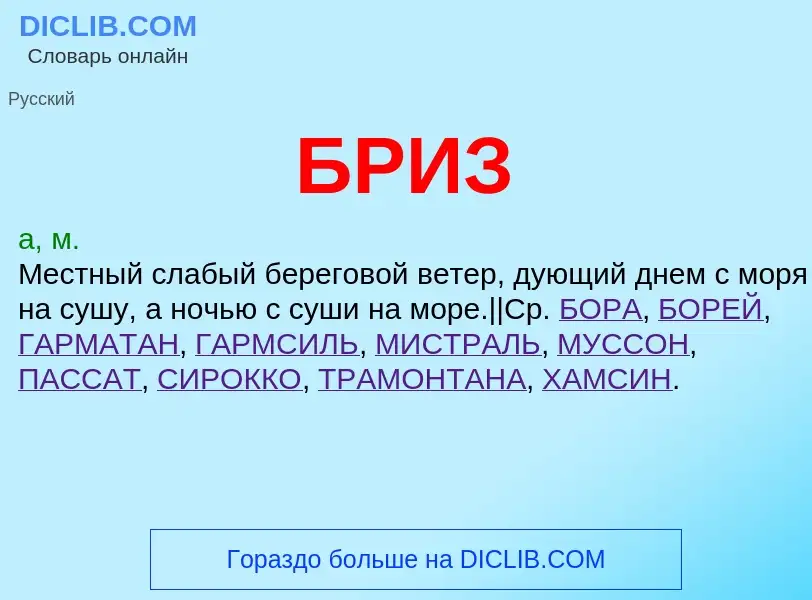 What is БРИЗ - definition