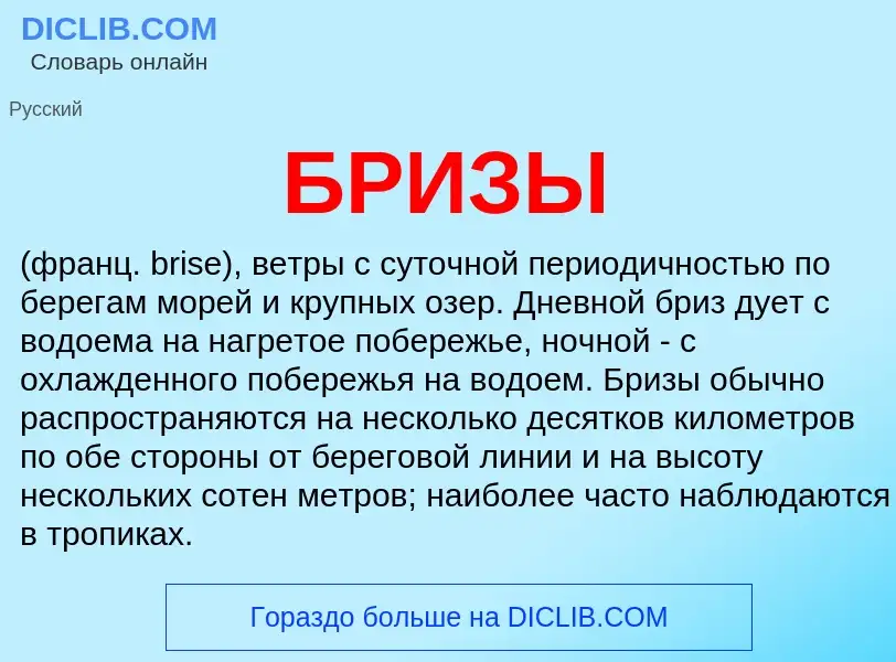 What is БРИЗЫ - definition