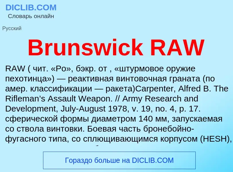 Τι είναι Brunswick RAW - ορισμός