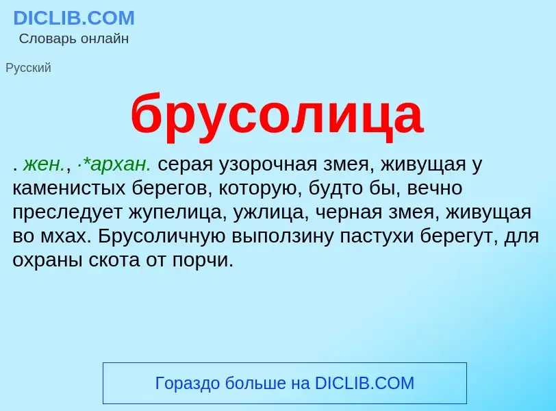 Was ist брусолица - Definition