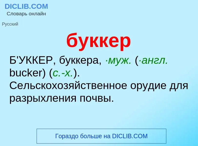 Was ist буккер - Definition