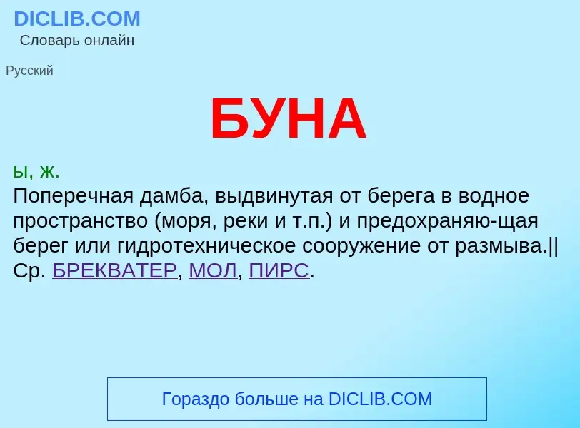 What is БУНА - meaning and definition