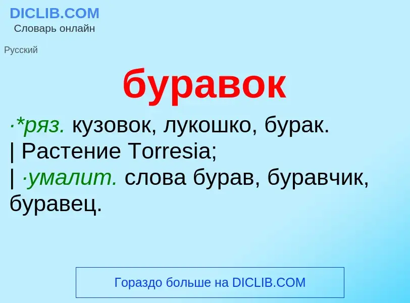 Что такое буравок - определение