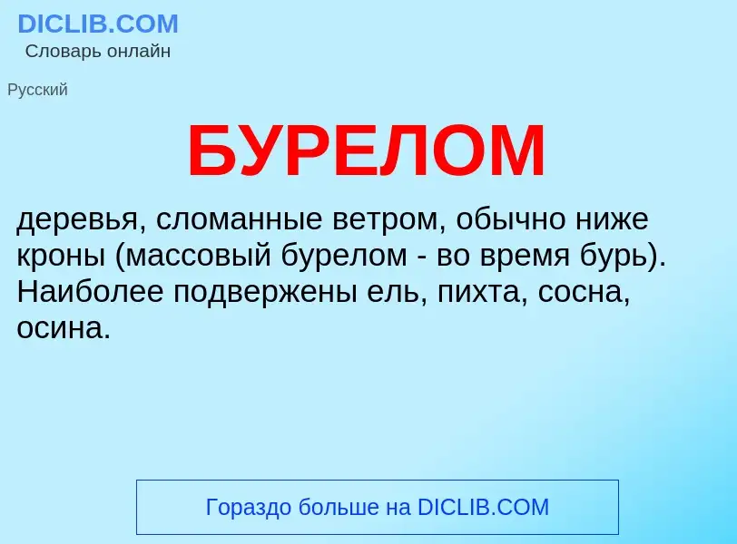 What is БУРЕЛОМ - definition