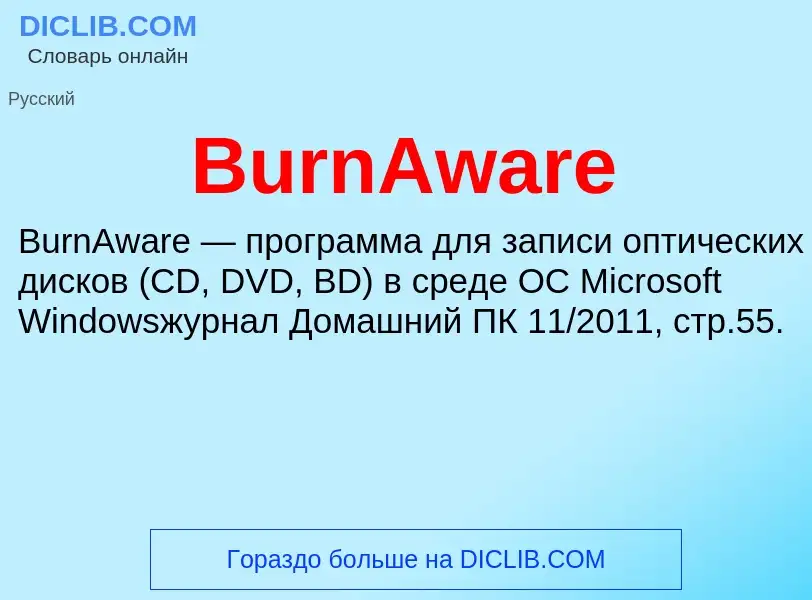 Что такое BurnAware - определение