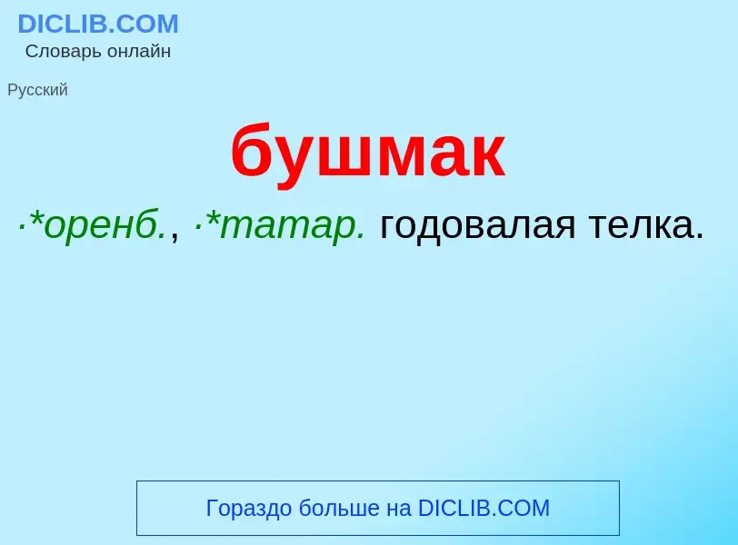 Was ist бушмак - Definition