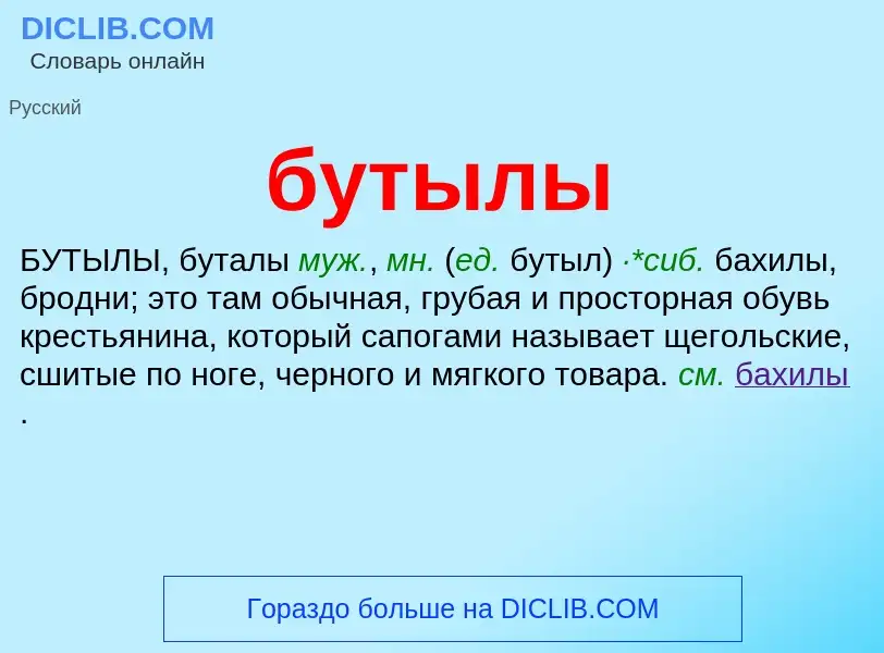 Что такое бутылы - определение