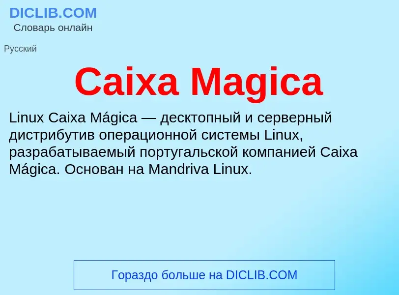 Che cos'è Caixa Magica - definizione