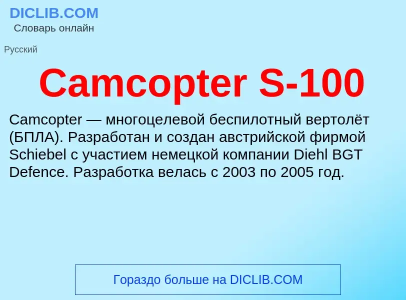 Что такое Camcopter S-100 - определение