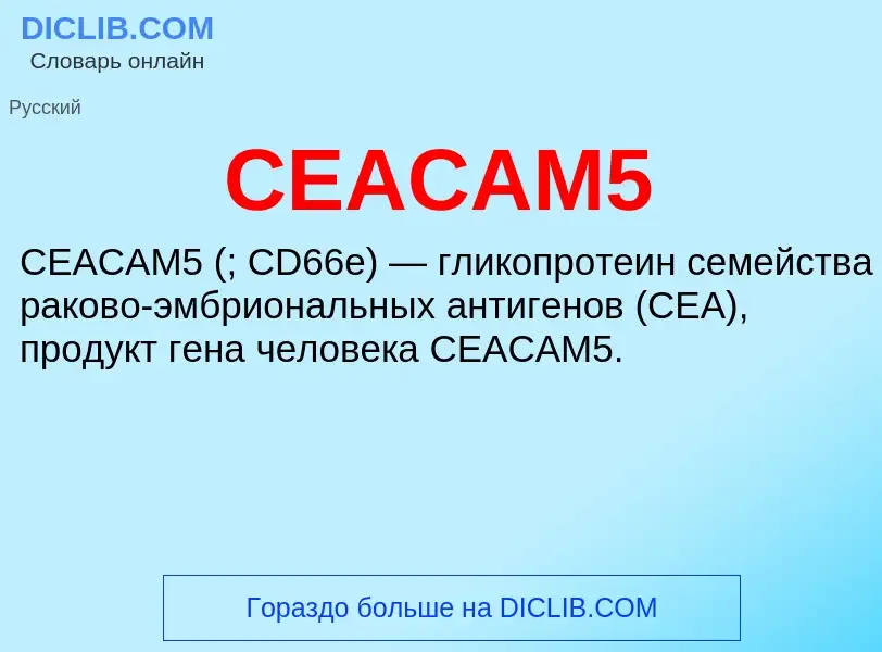 Что такое CEACAM5 - определение