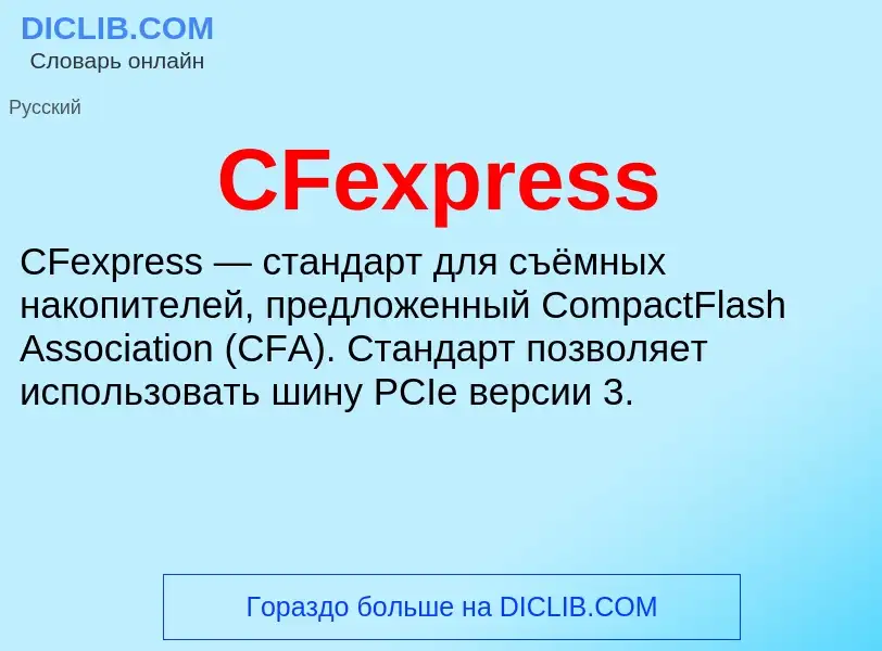 Was ist CFexpress - Definition