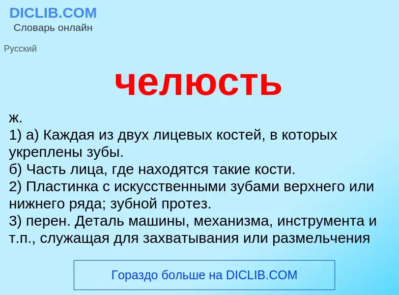 What is челюсть - definition