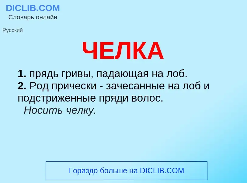 What is ЧЕЛКА - definition