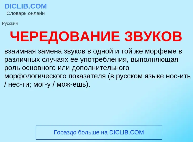 Τι είναι ЧЕРЕДОВАНИЕ ЗВУКОВ - ορισμός