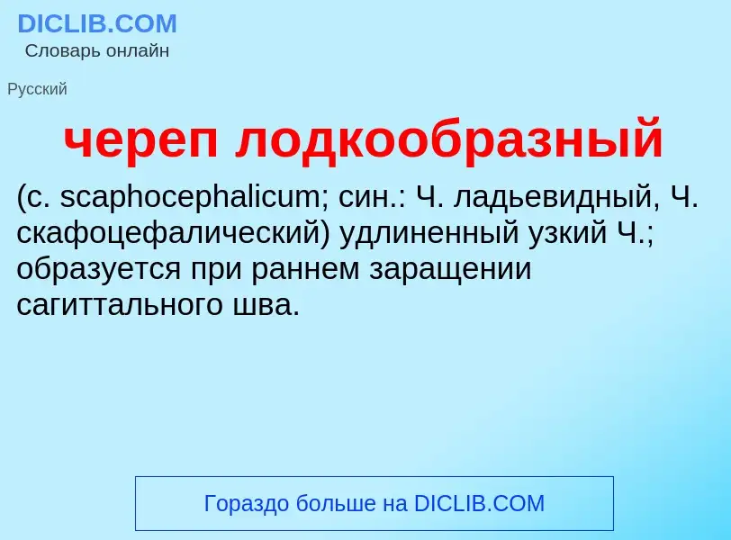 What is череп лодкообразный  - definition