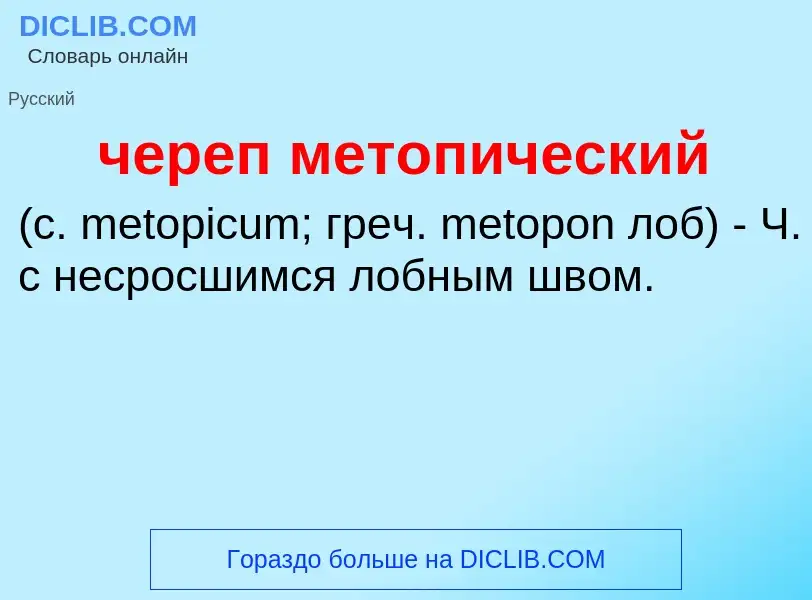 What is череп метопический - definition