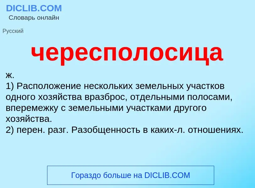 What is чересполосица - definition