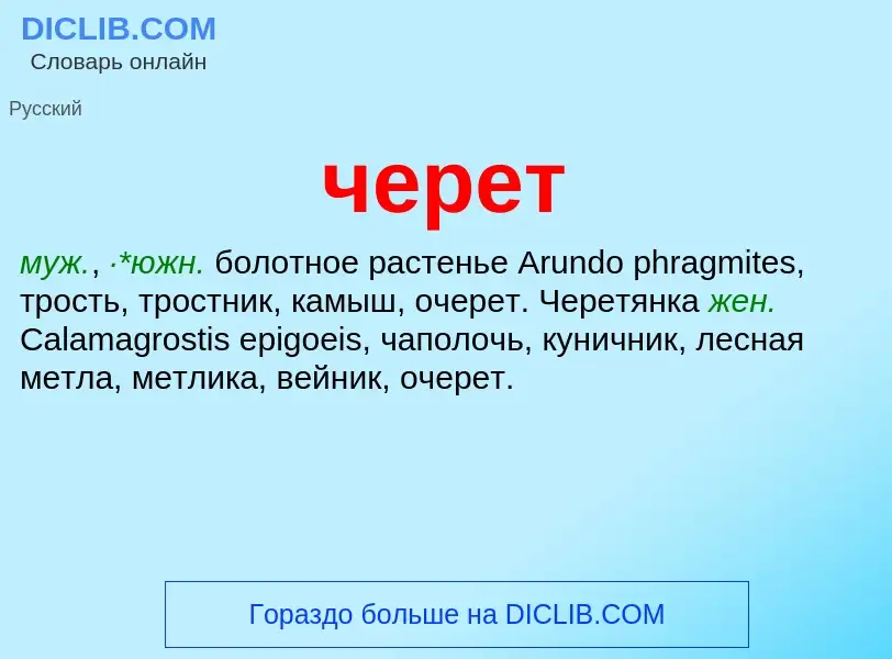 What is черет - definition