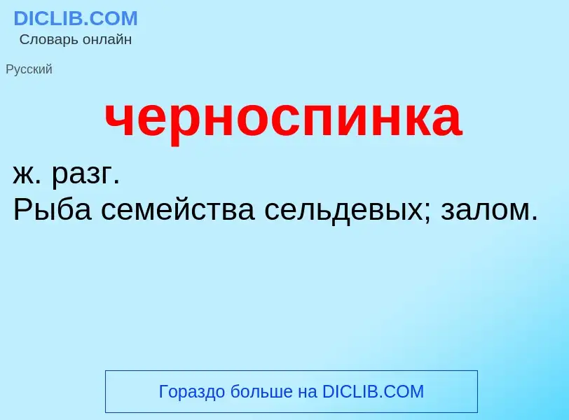 What is черноспинка - definition