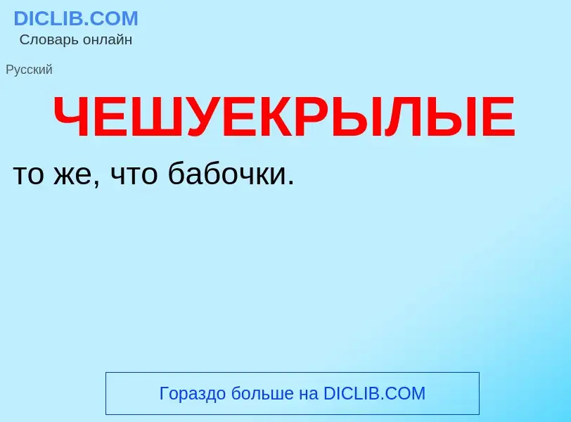 Τι είναι ЧЕШУЕКРЫЛЫЕ - ορισμός