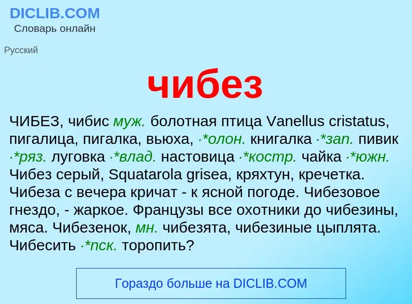 What is чибез - definition