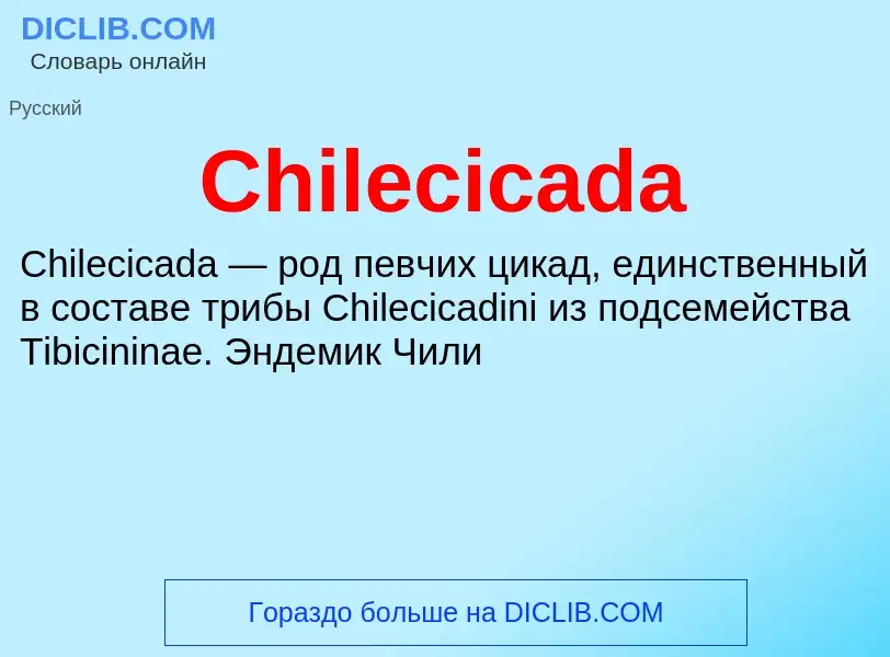 Что такое Chilecicada - определение