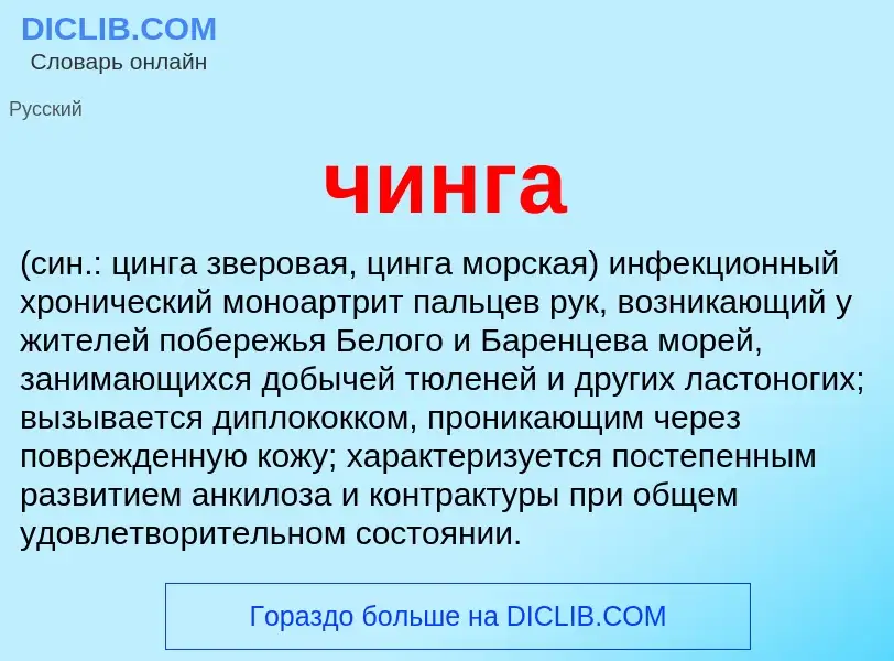 What is чинга  - definition