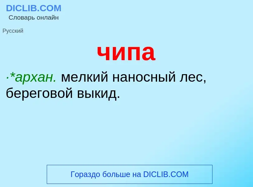 What is чипа - definition