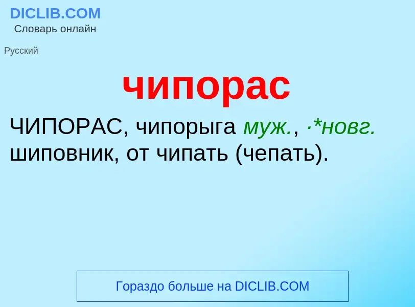 What is чипорас - definition