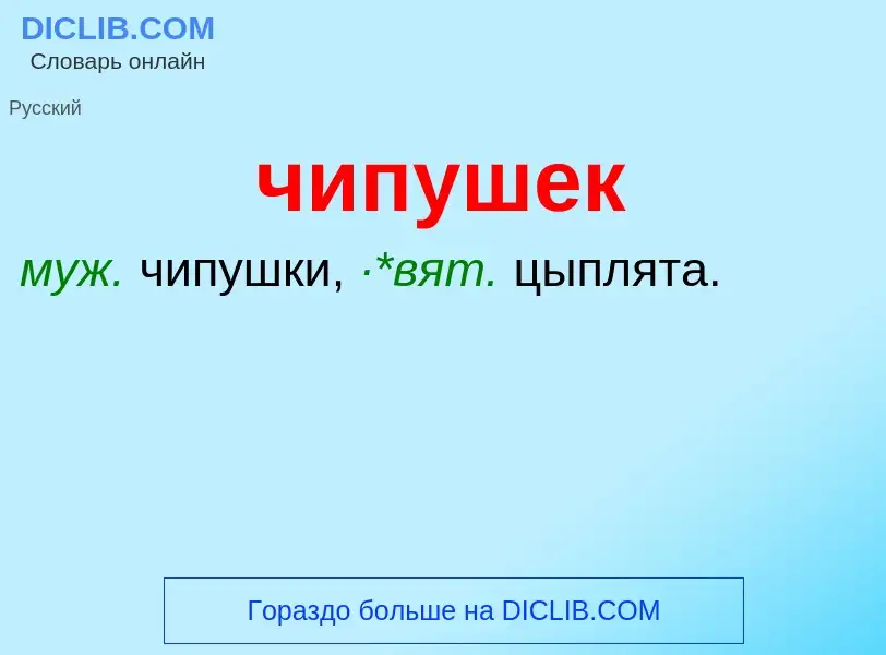 What is чипушек - definition