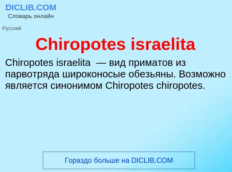 Что такое Chiropotes israelita - определение