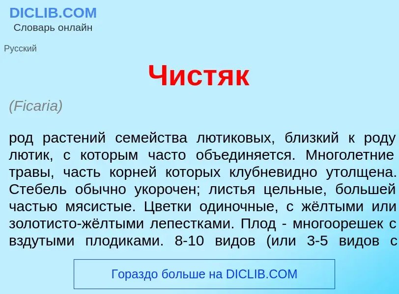 What is Чист<font color="red">я</font>к - definition